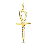 14K Gold Vermeil Ankh Pendant – Egyptian Cross of Life Necklace Charm