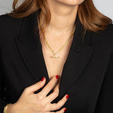 Pavé Toggle Clasp Curb Chain Necklace | Gold Vermeil Jewelry