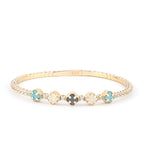 Multi-Color Clover 14K Gold Tennis Bracelet – My Jewelist