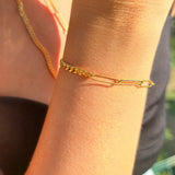 Duality Gold Vermeil Bracelet – Bold Cuban Meets Sleek Paperclip