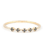 Black Onyx Clover 14K Gold Tennis Bracelet – My Jewelist