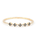 Black Onyx Clover 14K Gold Tennis Bracelet – My Jewelist