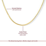 Snake Chain Necklace – Minimalist & Elegant Gold Vermeil Jewelry