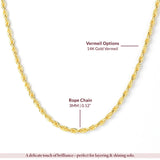 Gold Vermeil Rope Chain Necklace – Classic Twisted Gold Jewelry