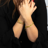Gold Vermeil Thin Paperclip Lock Charm Necklace — Minimalist Jewelry