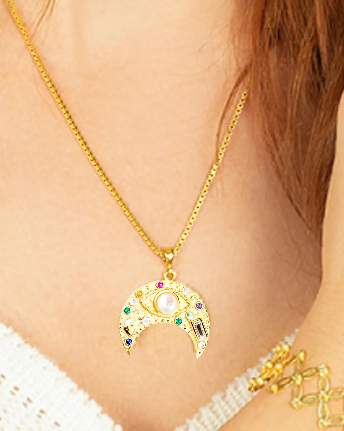 Gold Crescent Moon Charm – My Jewelist