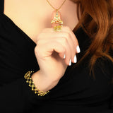 chakra energy healing necklace gold spiritual-My Jewelist