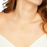Evil Eye Pendant Charm – Emerald & Crystal Gold Vermeil Sterling Silver