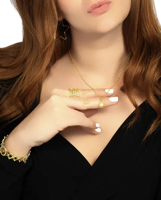 Gold Sun Charm Pendant 2 – My Jewelist