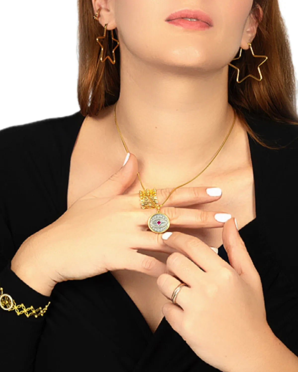 Antique Evil Eye Gold Pendant – My Jewelist