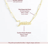 Gold Name Paperclip Necklace – 14K Vermeil Signature Chain