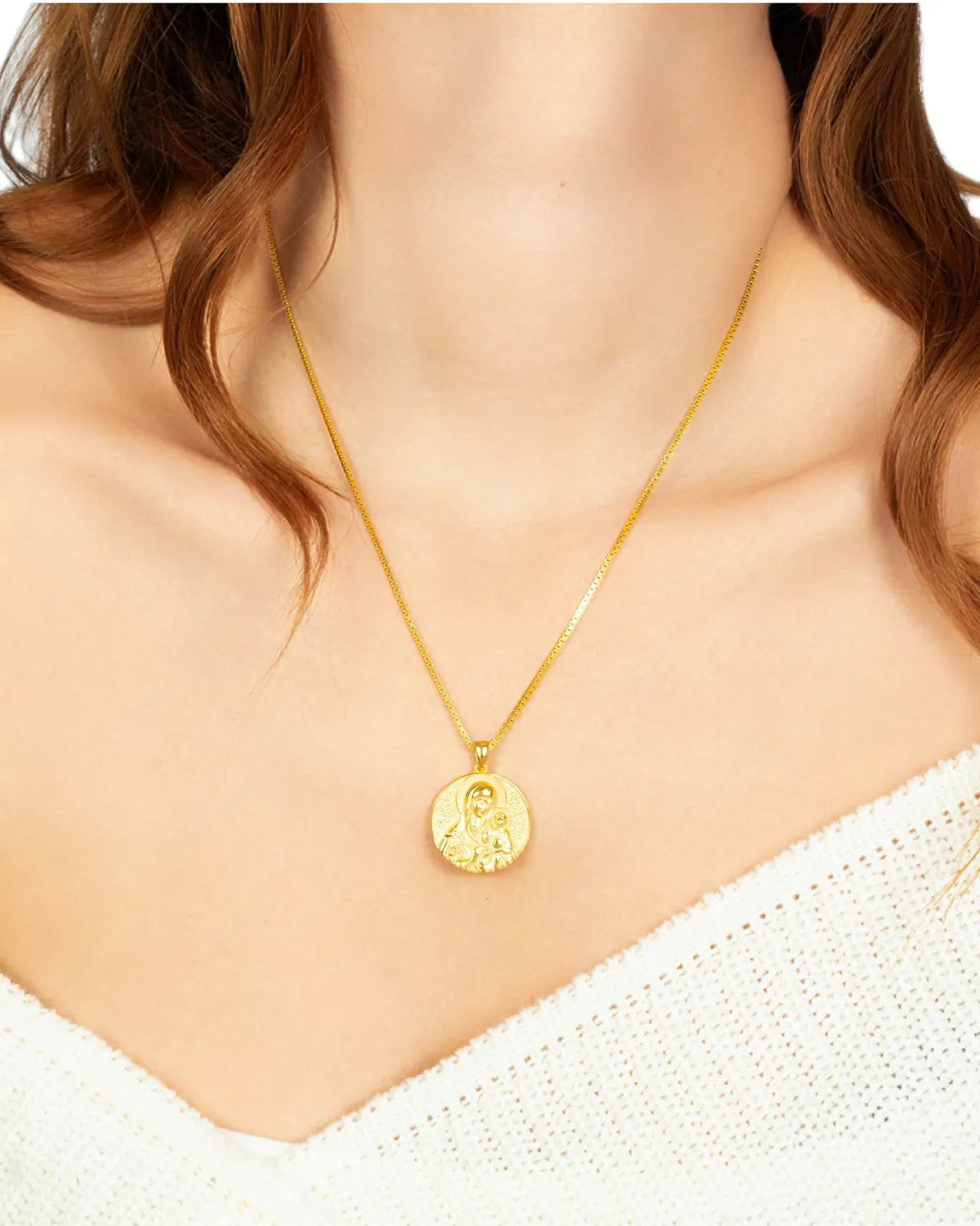 Gold Virgin Mary Medallion – My Jewelist