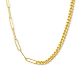 Paperclip & Curb Chain Necklace – 14K & 18K Gold Vermeil Necklace