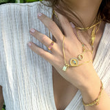 Square Horizon 14K Gold Vermeil Ring – Duality Collection Adjustable Band