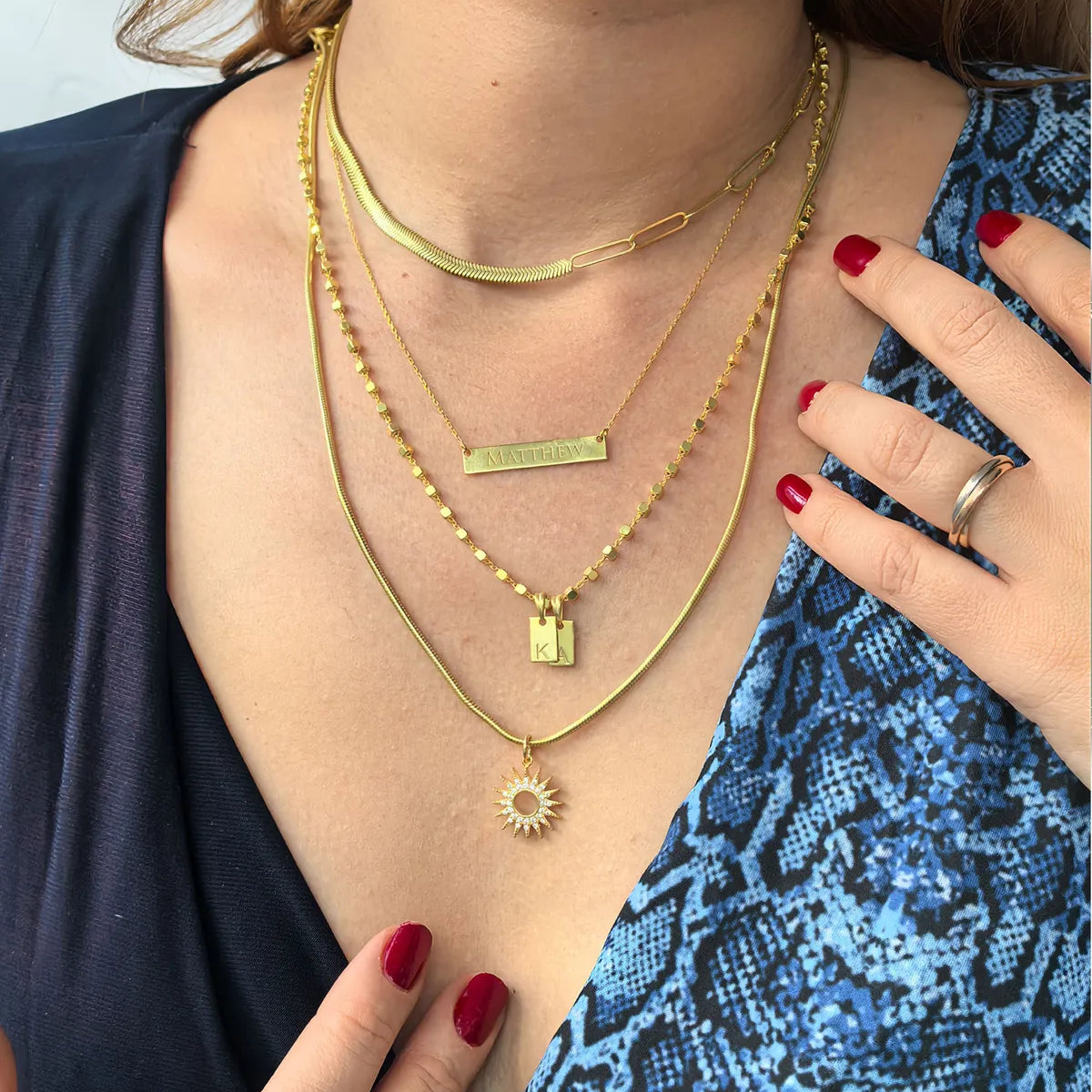 How to Layer Gold Necklaces Like a Stylist