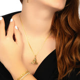 Gold Chakra Meditation Pendant – Spiritual Energy Alignment Necklace