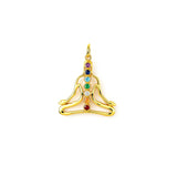 Gold Chakra Meditation Pendant – Spiritual Energy Alignment Necklace