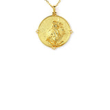 Gold Venus Medallion Pendant – Celestial Goddess Coin