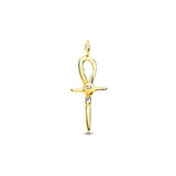 14K Gold Vermeil Ankh Pendant – Egyptian Cross of Life Necklace Charm