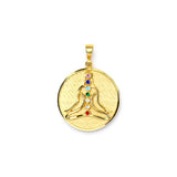 Gold Chakra Pendant – Spiritual Energy Alignment & Balance Necklace