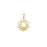Crystal Sun Pendant 14K Gold Vermeil – Sterling Silver Celestial Charm