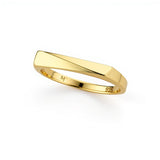 Geometric Triangle Bar Ring – 14K Gold Vermeil Minimalist Band