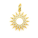 Crystal Sun Pendant – 14K Gold Vermeil Celestial Charm