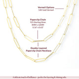 Double-Layered Paperclip Chain Necklace cover image – My Jewelist