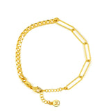 Duality Gold Vermeil Bracelet – Bold Cuban Meets Sleek Paperclip