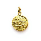 Evil Eye Coin Pendant – 14K Gold Vermeil Protective Talisman