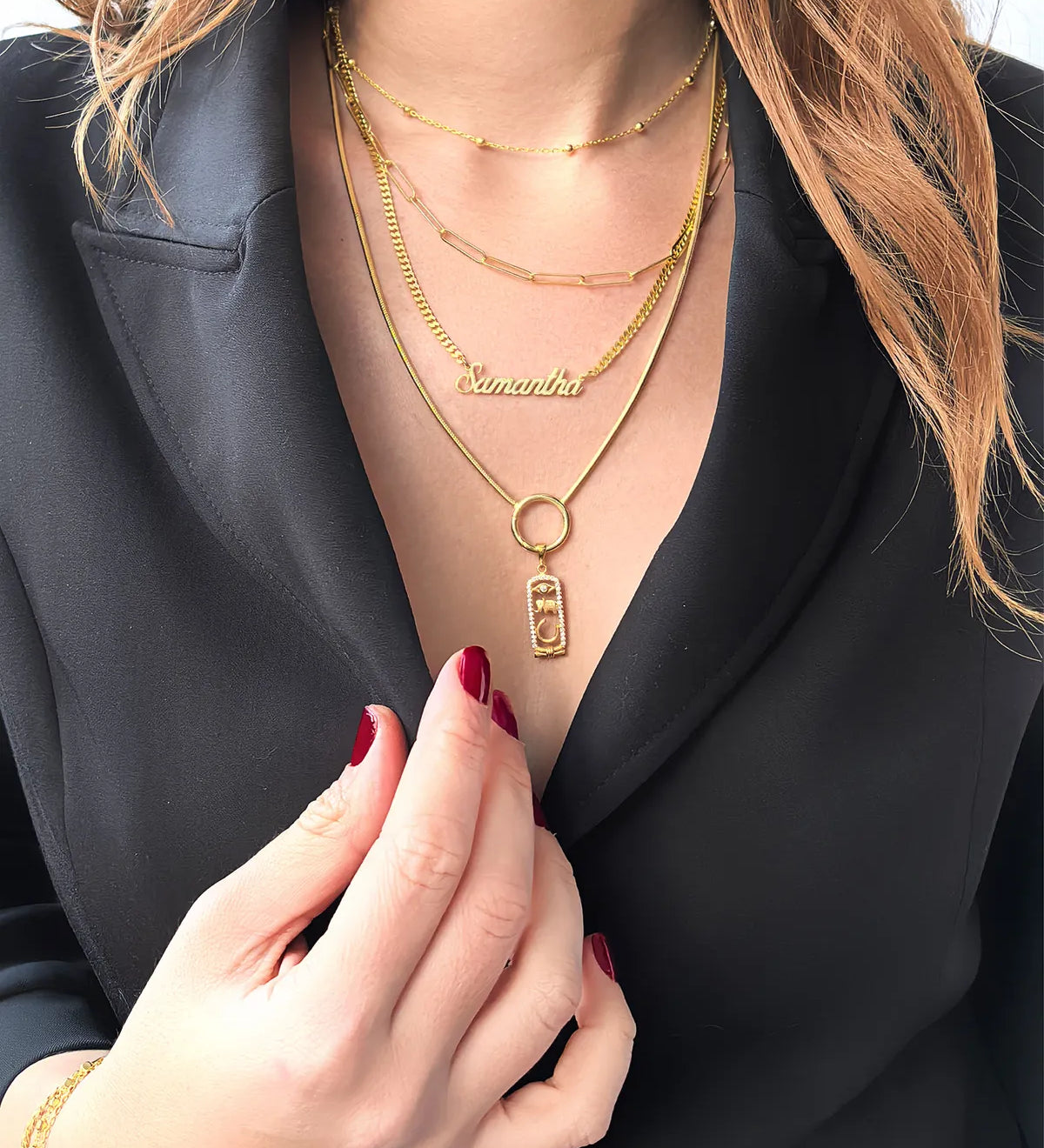 Custom Gold Vermeil Name Necklace-My Jewelist