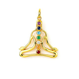 Chakra Meditation Pendant – 14K Gold Vermeil Yoga Charm