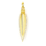 Gold Feather Pendant – Elegant Diamond-Cut Necklace for Free Spirits