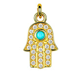 Gold Vermeil Hamsa Hand Charm – Protective Modern Pendant