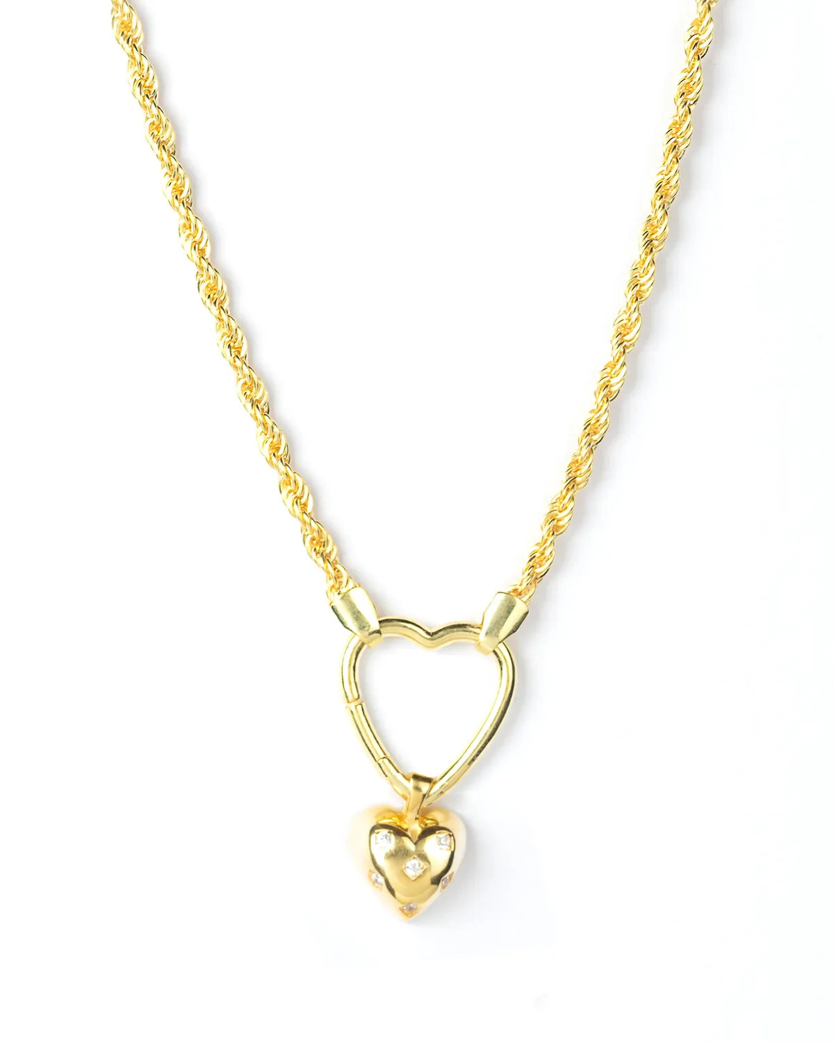 Gold Vermeil Heart Charm Necklace - My Jewelist