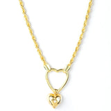 Gold Vermeil Heart Charm Necklace - My Jewelist