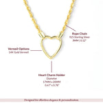 Gold Vermeil Heart Charm Necklace - My Jewelist