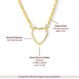 Gold Vermeil Heart Charm Necklace - My Jewelist