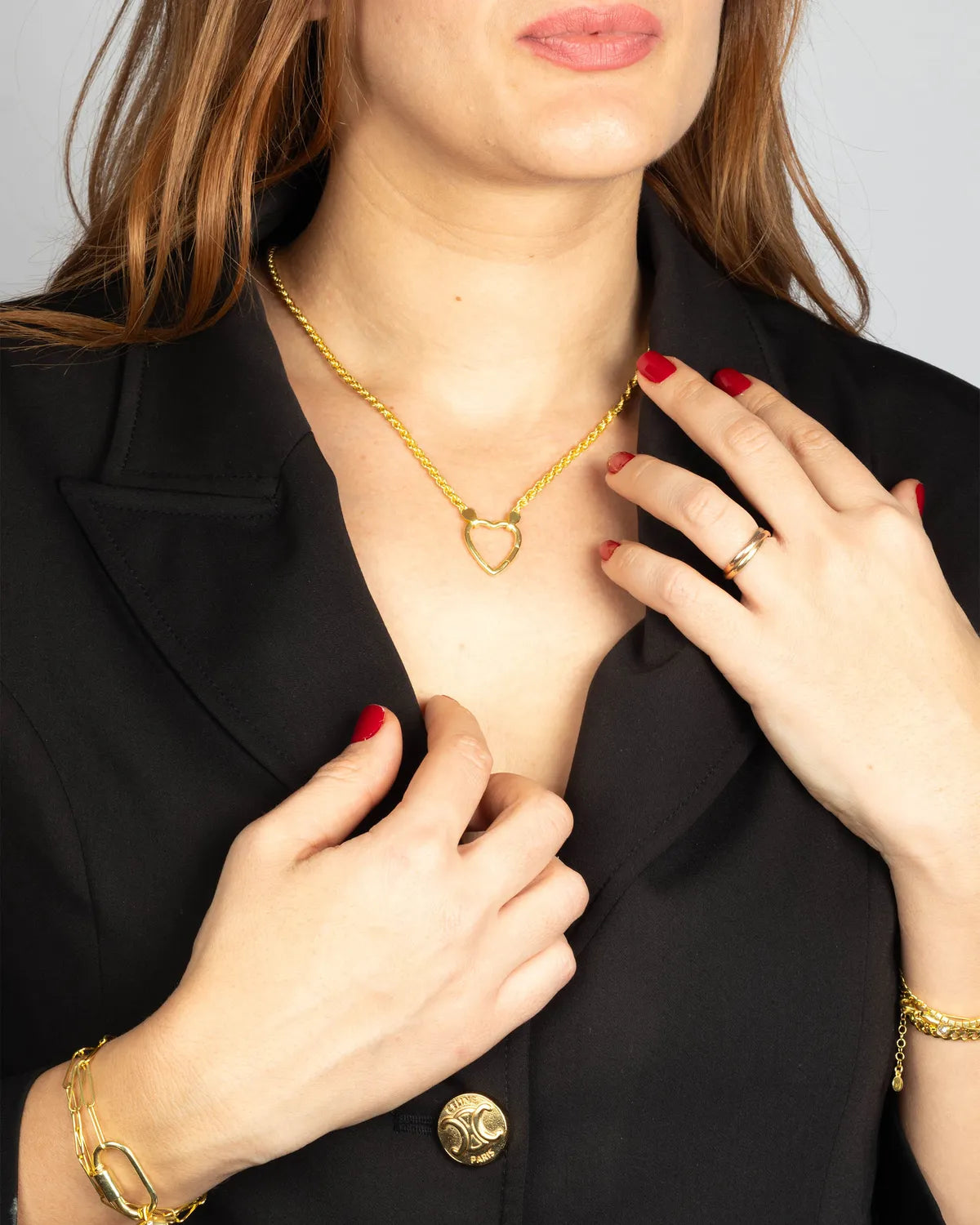 Gold Vermeil Heart Charm Necklace - My Jewelist