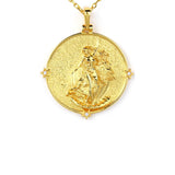 Gold Venus Medallion Pendant – Celestial Goddess Coin