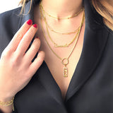 14K Gold Vermeil Thin Paperclip Chain Necklace – Minimalist Jewelry