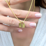 Custom Gold Vermeil Initial Tag Necklace – Personalized Everyday Jewelry