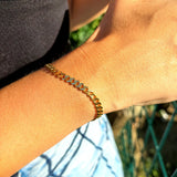 Curb Chain 14K Gold Vermeil Bracelet – Timeless Strength