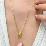 Custom Gold Vermeil Initial Tag Necklace – Personalized Everyday Jewelry