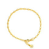 Duality Square-Link Gold Vermeil Bracelet – Minimalist Modern Elegance