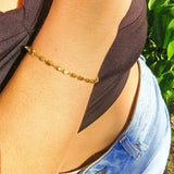 Duality Square-Link Gold Vermeil Bracelet – Minimalist Modern Elegance