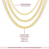 14K Gold Vermeil Curb Chain – Bold & Timeless Statement Necklace