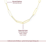 14K Gold Vermeil Paperclip Chain Necklace – My Jewelist