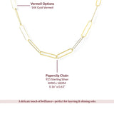 14K Gold Vermeil Paperclip Chain Necklace – My Jewelist