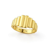Ribbed Ring – 14K Gold Vermeil Bold Textured Band